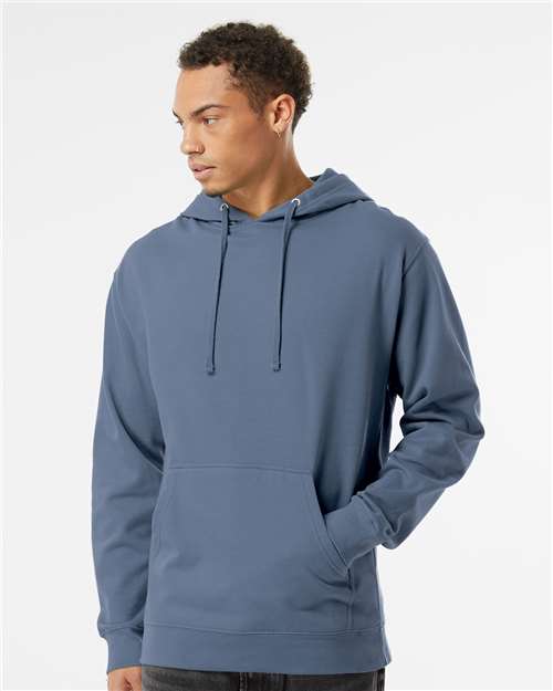Custom Embroidered  Independent Trading Co. Midweight Hooded Sweatshirt SS4500 Storm Blue