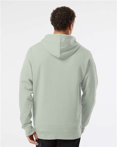 Independent Trading Co. Midweight Hooded Sweatshirt SS4500 Dusty Sage Custom Embroidered Business Logo