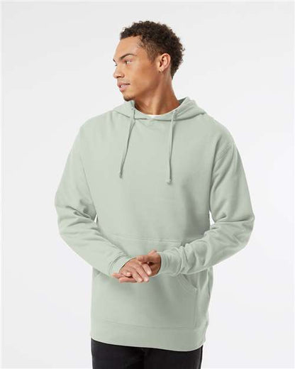 Independent Trading Co. Midweight Hooded Sweatshirt SS4500 Dusty Pink Custom Embroidered Business Logo