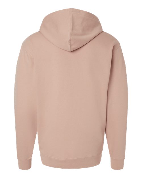 Independent Trading Co. Midweight Hooded Sweatshirt SS4500 Dusty Pink Custom Embroidered Business Logo