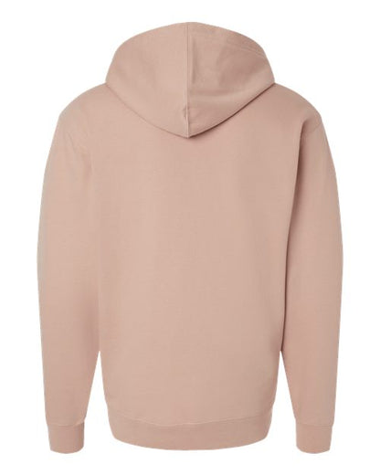 Independent Trading Co. Midweight Hooded Sweatshirt SS4500 Dusty Pink Custom Embroidered Business Logo