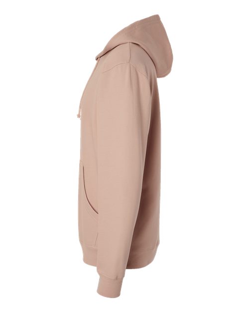 Independent Trading Co. Midweight Hooded Sweatshirt SS4500 Dusty Pink Custom Embroidered Business Logo