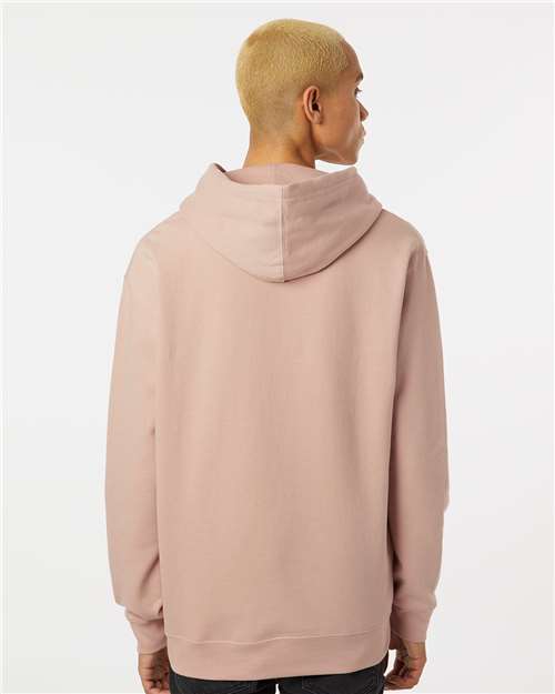 Independent Trading Co. Midweight Hooded Sweatshirt SS4500 Dusty Pink Custom Embroidered Business Logo