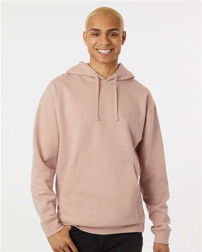 Custom Embroidered  Independent Trading Co. Midweight Hooded Sweatshirt SS4500 Dusty Pink