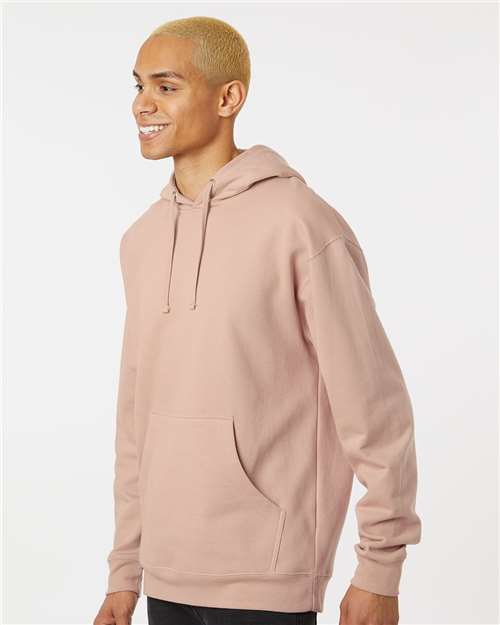 Independent Trading Co. Midweight Hooded Sweatshirt SS4500 Dusty Pink Custom Embroidered Business Logo