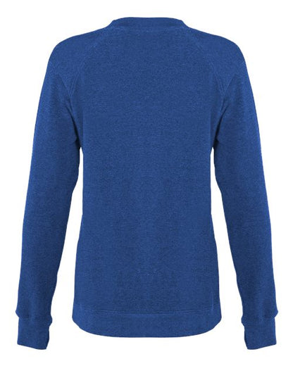 Custom EmbroideredBadger Women's FitFlex French Terry Crewneck Sweatshirt 7998 Royal