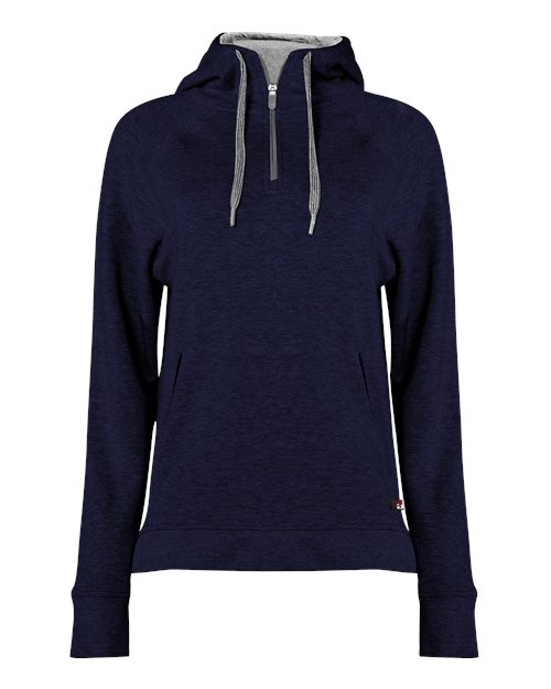 Badger Women's FitFlex French Terry Quarter-Zip Hooded Pullover 8008