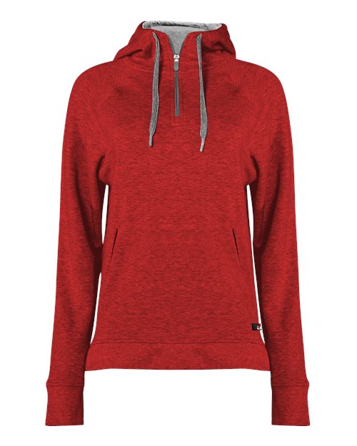 Badger Women's FitFlex French Terry Quarter-Zip Hooded Pullover 8008