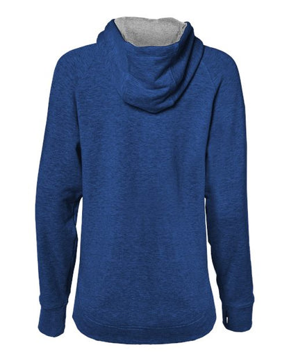 Custom EmbroideredBadger Women's FitFlex French Terry Quarter-Zip Hooded Pullover 8008 Royal