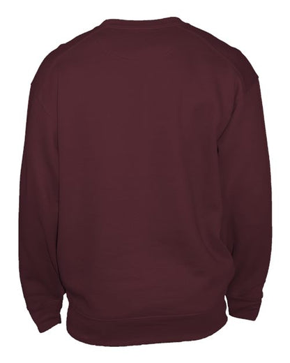 Custom EmbroideredBadger Unisex Pocket Crewneck Sweatshirt 3970 Maroon