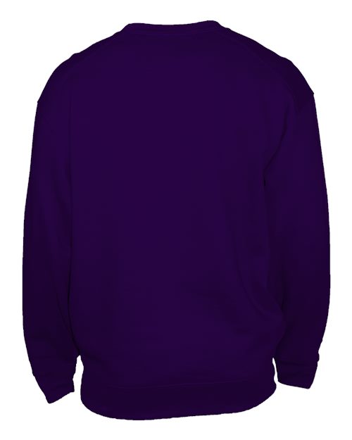 Custom EmbroideredBadger Unisex Pocket Crewneck Sweatshirt 3970 Purple