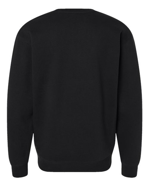 Independent Trading Co. Heavyweight Crewneck Sweatshirt IND3000 Black Custom Embroidered Business Logo