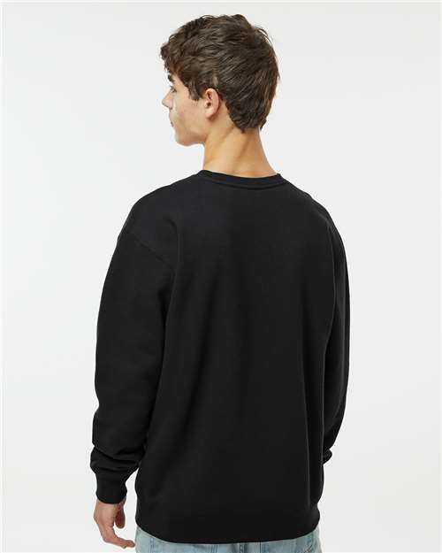 Independent Trading Co. Heavyweight Crewneck Sweatshirt IND3000 Black Custom Embroidered Business Logo