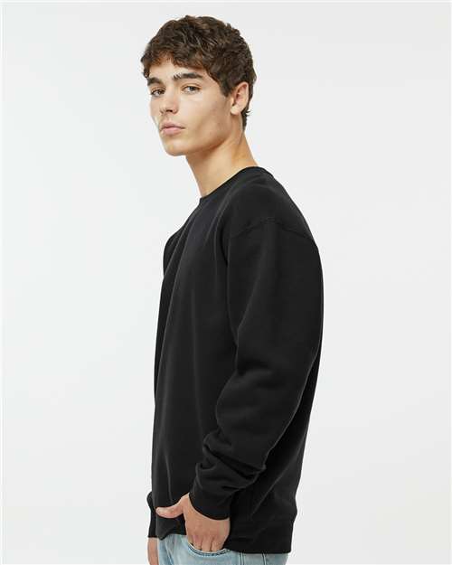 Independent Trading Co. Heavyweight Crewneck Sweatshirt IND3000 Black Custom Embroidered Business Logo