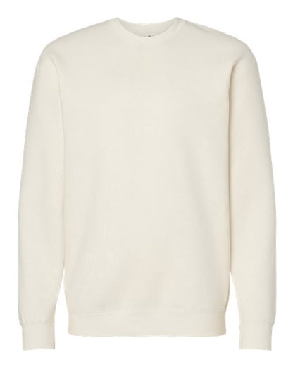 Independent Trading Co. Heavyweight Crewneck Sweatshirt IND3000 Bone Custom Embroidered Business Logo
