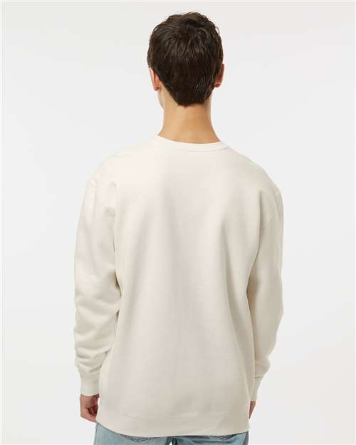 Independent Trading Co. Heavyweight Crewneck Sweatshirt IND3000 Bone Custom Embroidered Business Logo