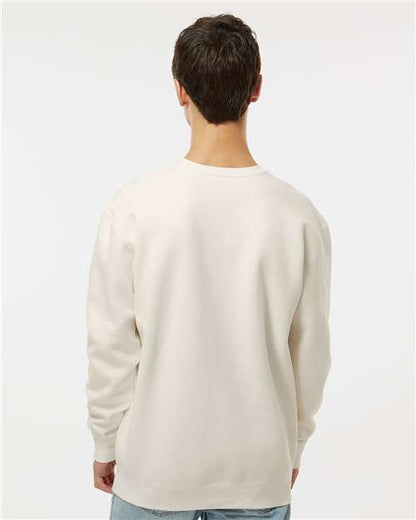 Independent Trading Co. Heavyweight Crewneck Sweatshirt IND3000 Bone Custom Embroidered Business Logo