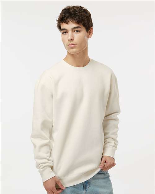 Custom Embroidered  Independent Trading Co. Heavyweight Crewneck Sweatshirt IND3000 Bone