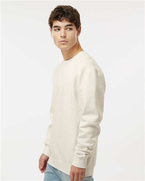 Independent Trading Co. Heavyweight Crewneck Sweatshirt IND3000 Bone Custom Embroidered Business Logo