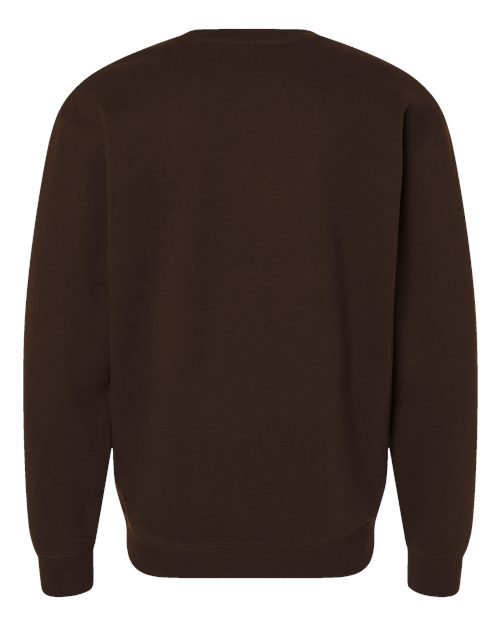 Independent Trading Co. Heavyweight Crewneck Sweatshirt IND3000 Brown Custom Embroidered Business Logo
