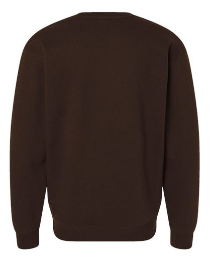 Independent Trading Co. Heavyweight Crewneck Sweatshirt IND3000 Brown Custom Embroidered Business Logo