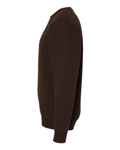 Independent Trading Co. Heavyweight Crewneck Sweatshirt IND3000 Brown Custom Embroidered Business Logo