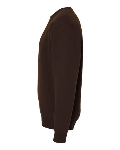 Independent Trading Co. Heavyweight Crewneck Sweatshirt IND3000 Brown Custom Embroidered Business Logo