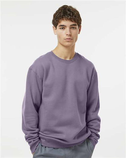Custom Embroidered  Independent Trading Co. Heavyweight Crewneck Sweatshirt IND3000 Plum