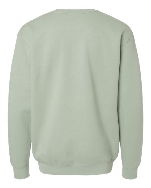 Independent Trading Co. Heavyweight Crewneck Sweatshirt IND3000 Dusty Sage Custom Embroidered Business Logo