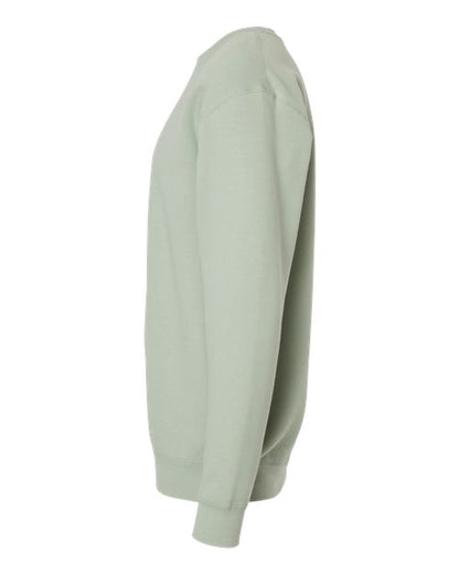 Independent Trading Co. Heavyweight Crewneck Sweatshirt IND3000 Dusty Sage Custom Embroidered Business Logo