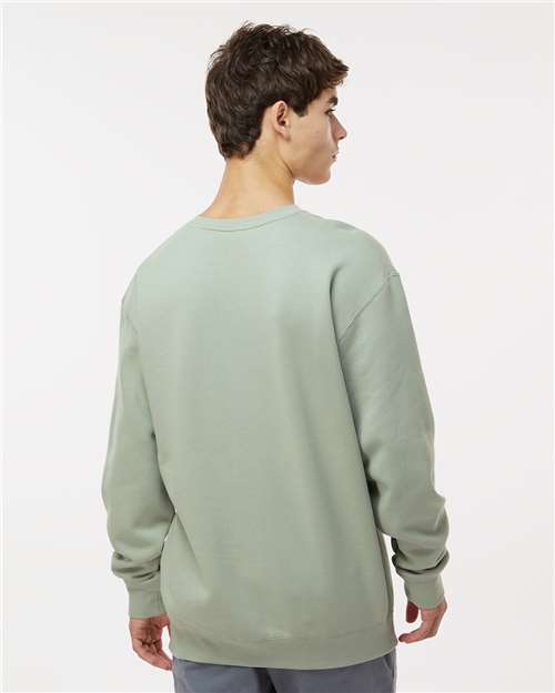 Independent Trading Co. Heavyweight Crewneck Sweatshirt IND3000 Dusty Sage Custom Embroidered Business Logo