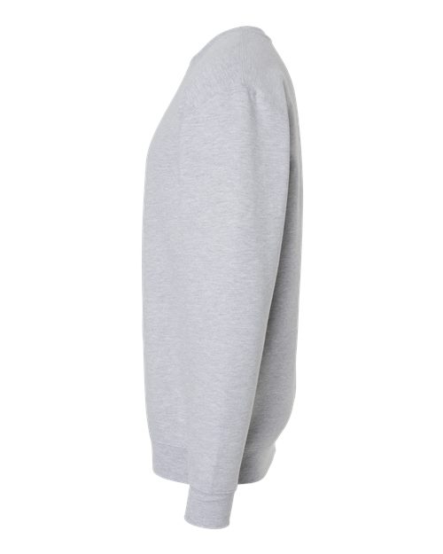Independent Trading Co. Heavyweight Crewneck Sweatshirt IND3000 Grey Heather Custom Embroidered Business Logo