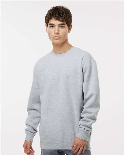 Independent Trading Co. Heavyweight Crewneck Sweatshirt IND3000 Dusty Sage Custom Embroidered Business Logo