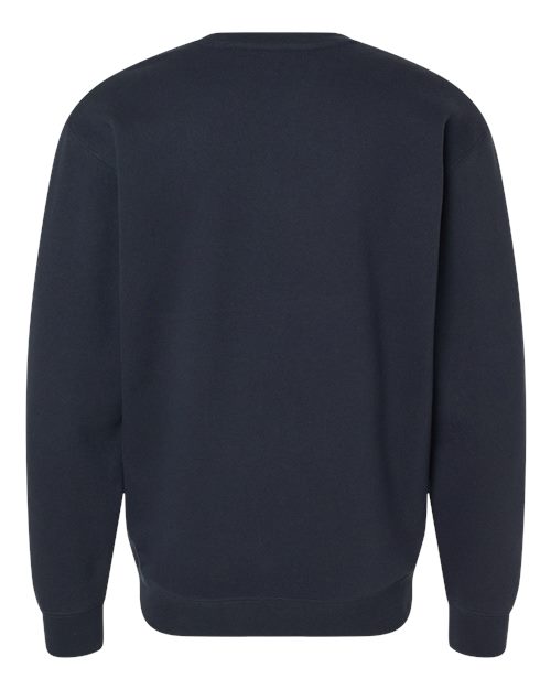 Independent Trading Co. Heavyweight Crewneck Sweatshirt IND3000 Grey Heather Custom Embroidered Business Logo