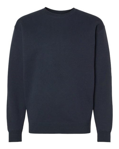 Independent Trading Co. Heavyweight Crewneck Sweatshirt IND3000 Navy Custom Embroidered Business Logo