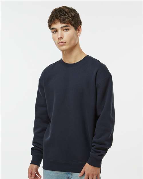 Custom Embroidered  Independent Trading Co. Heavyweight Crewneck Sweatshirt IND3000 Navy