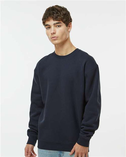 Custom Embroidered  Independent Trading Co. Heavyweight Crewneck Sweatshirt IND3000 Navy
