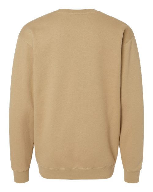 Independent Trading Co. Heavyweight Crewneck Sweatshirt IND3000 Sandstone Custom Embroidered Business Logo