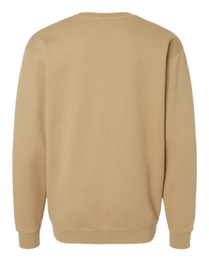 Independent Trading Co. Heavyweight Crewneck Sweatshirt IND3000 Sandstone Custom Embroidered Business Logo