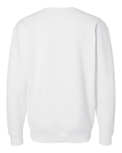 Independent Trading Co. Heavyweight Crewneck Sweatshirt IND3000 White Custom Embroidered Business Logo