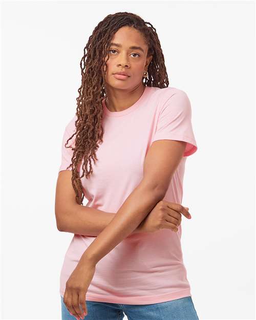 Custom Embroidered  Tultex Combed Cotton T-Shirt 602 Light Pink