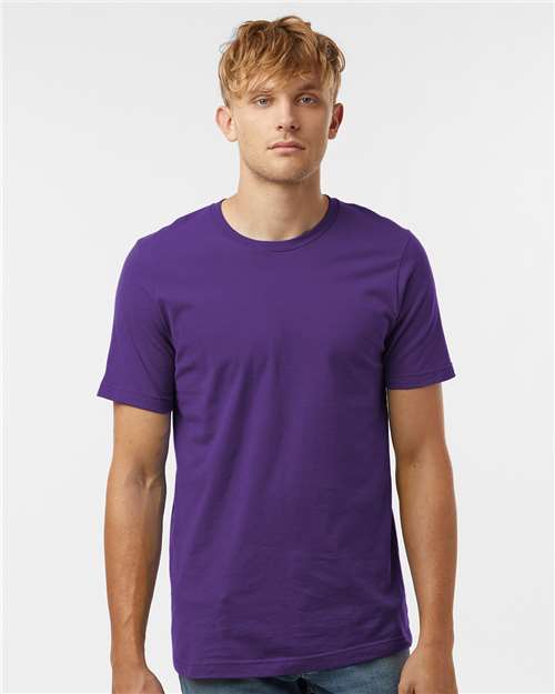 Custom Embroidered  Tultex Combed Cotton T-Shirt 602 Deep Purple