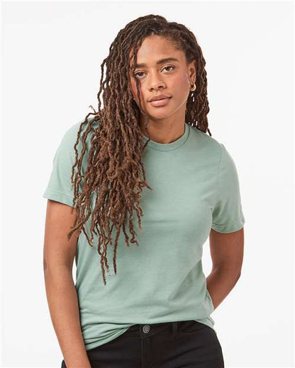 Custom Embroidered  Tultex Combed CVC T-Shirt 602CVC Heather Light Sage