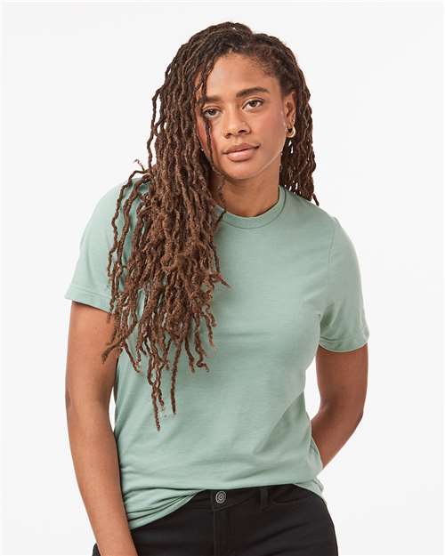 Custom Embroidered  Tultex Combed CVC T-Shirt 602CVC Heather Light Sage