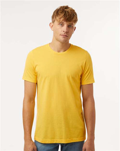Custom Embroidered  Tultex Combed CVC T-Shirt 602CVC Heather Gold