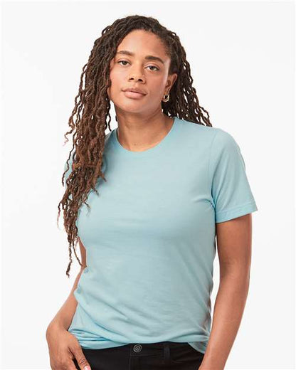 Custom Embroidered  Tultex Combed CVC T-Shirt 602CVC Heather Ice Blue