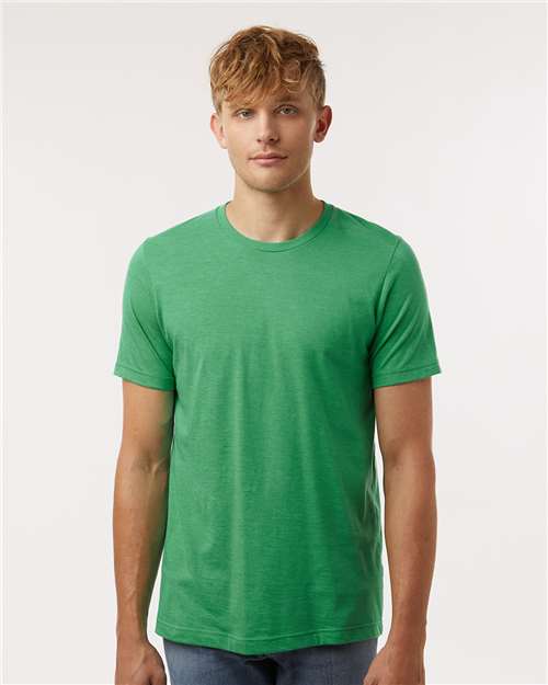 Custom Embroidered  Tultex Combed CVC T-Shirt 602CVC Heather Kelly