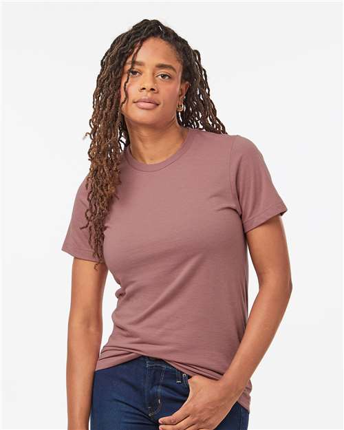 Custom Embroidered  Tultex Combed CVC T-Shirt 602CVC Heather Mauve