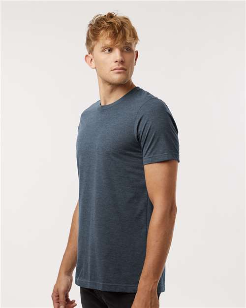 Tultex Combed CVC T-Shirt 602CVC Heather Navy Blue