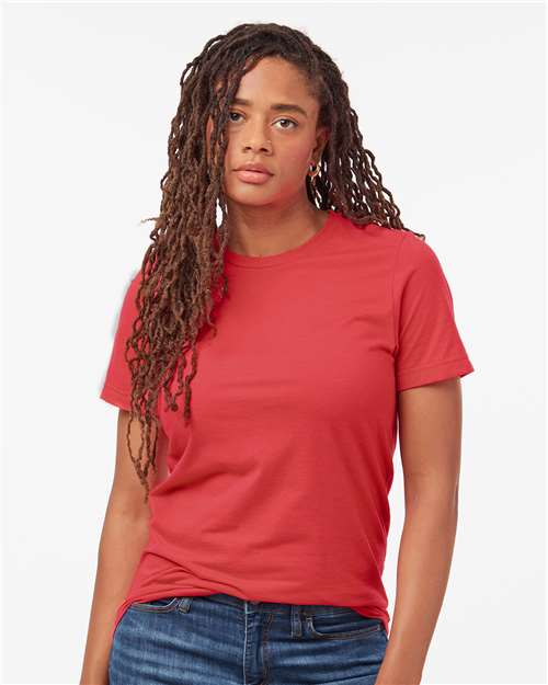 Custom Embroidered  Tultex Combed CVC T-Shirt 602CVC Heather Red